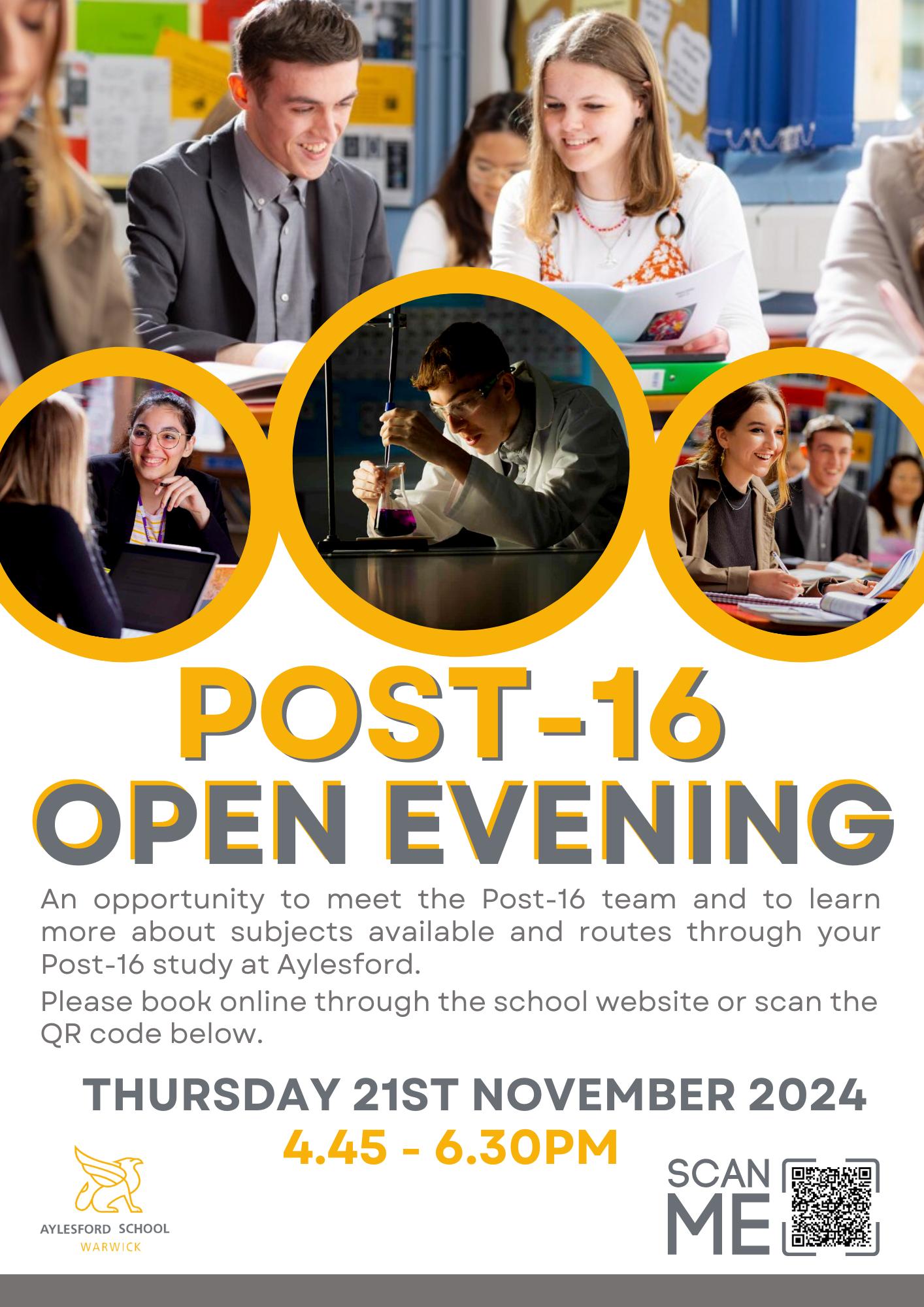 Post 16 Open Evening Flyer