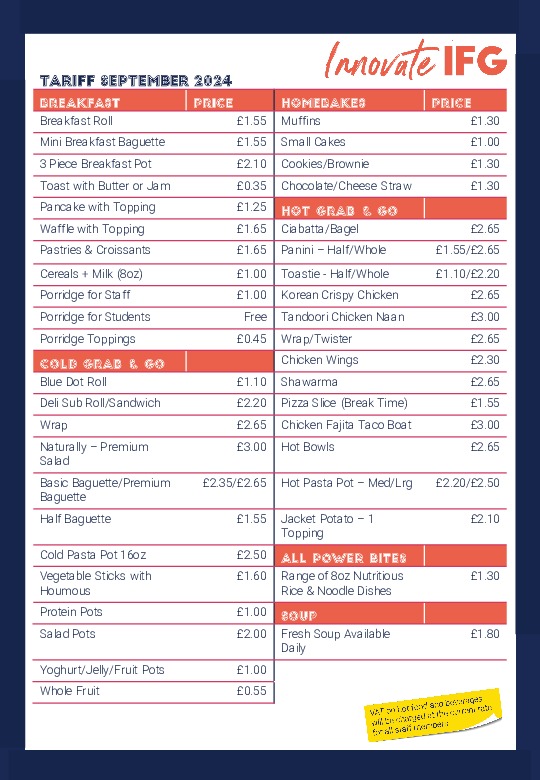 Innovate Client Tariff Poster   Sept 24 Part2