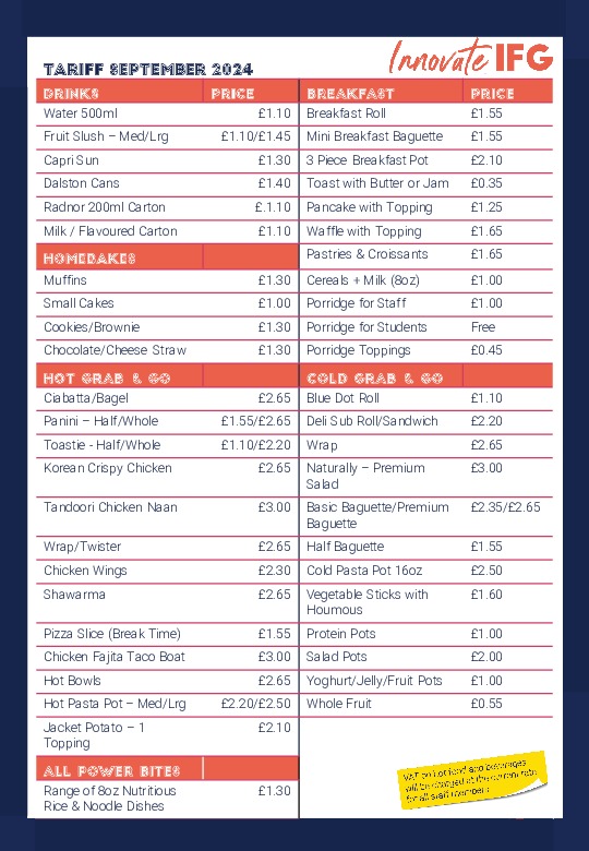 Innovate Client Tariff Poster   Sept 24 Part1