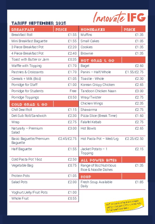 Innovate Client Tariff Poster Sept 25 Part2