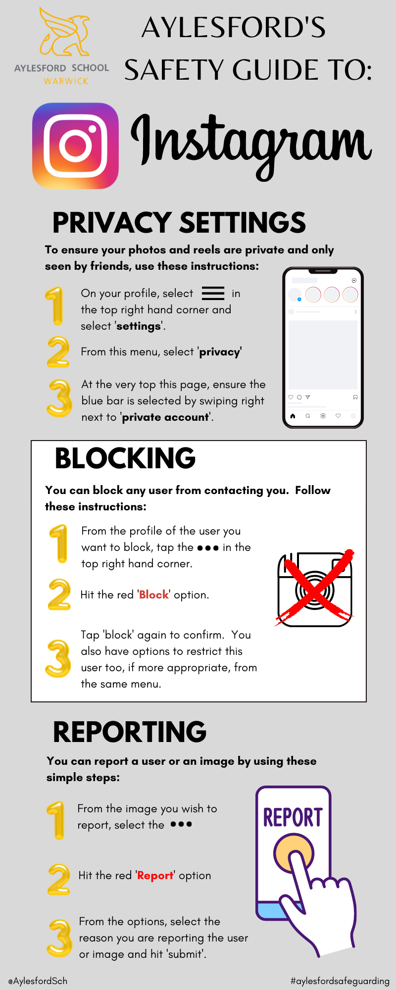 Instagram Safety Card