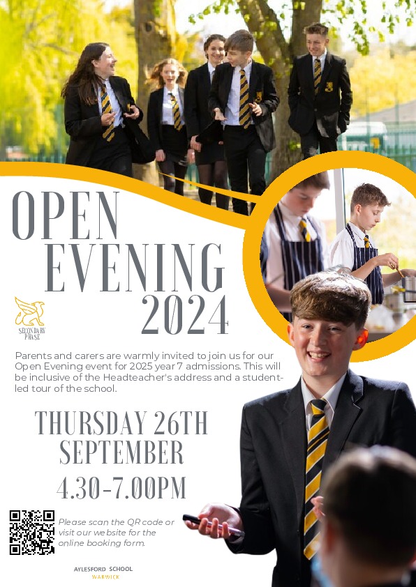 Secondary Phase Open Evening Flyer 2024